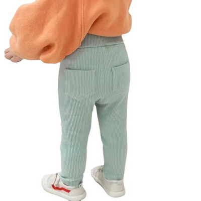 Tavasz ősz Gyerekruhák Tipegő Lányok Leggings Divat Cukorka Szín Gyerek Nadrágok Bordás Pamut Lányok Nadrágok Kislányok Leggingsek