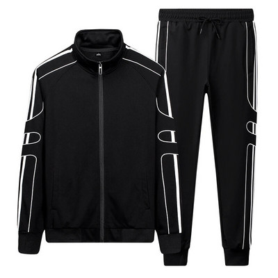 2021-es új koreai változat Állványgalléros sportruha férfi trendi egyenes cső bő középkorú fiatalok alkalmi férfiruha