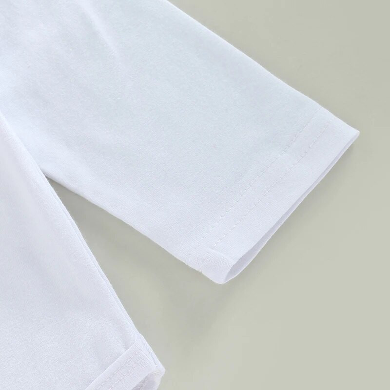 Gyerek fiú lány ing nadrág öltöny hosszú ujjú, kerek nyakú betűkkel nyomtatott felsők egyenes nadrág kerek kalap