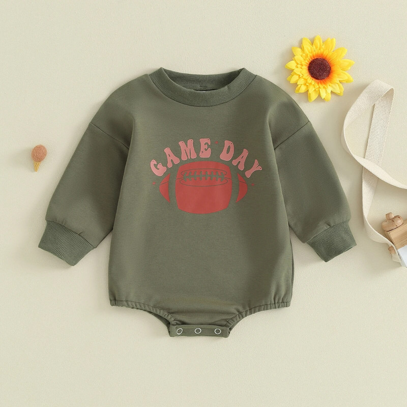 ma&baby 0-18M újszülött csecsemő kisfiú lány nadrág alkalmi betűs rögbimintás hosszú ujjú jumpsuit őszi tavasz babaruha