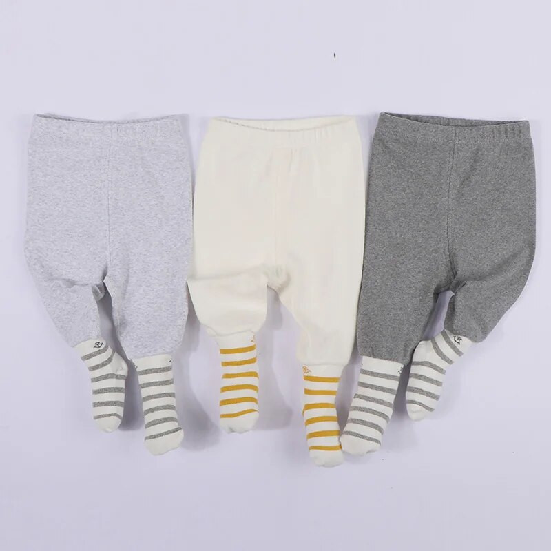Babaruha lábbeli nadrág pamut csecsemő leggings baba harisnya fiú lány nadrág baba ruhák tavaszi őszi csíkok baba nadrág