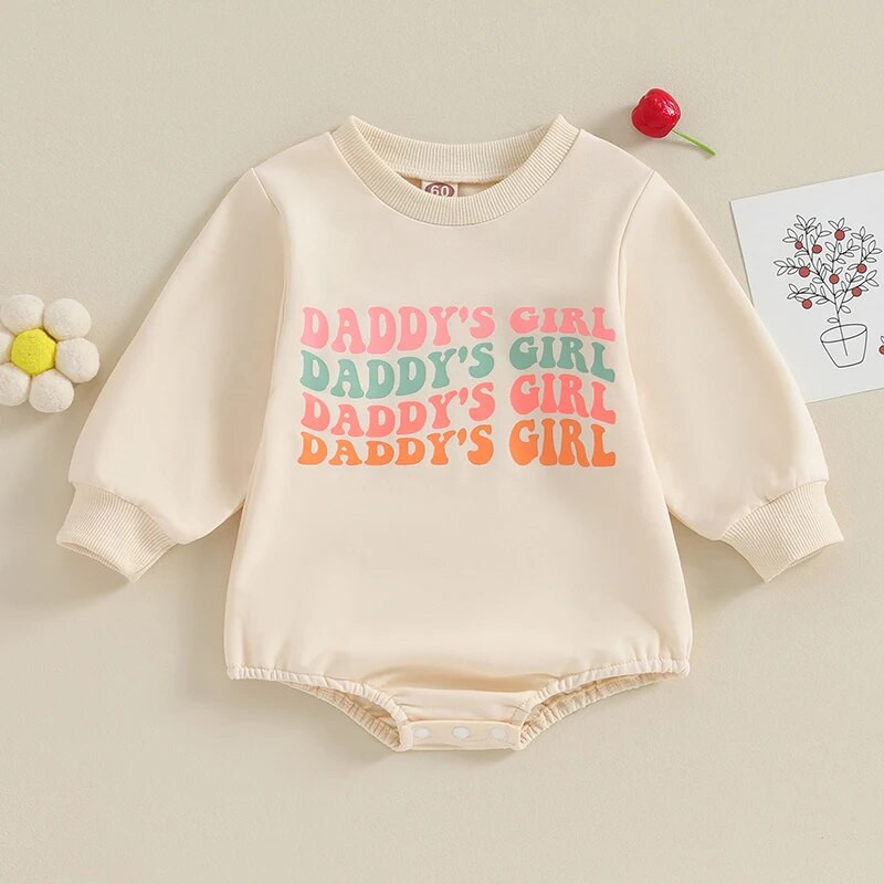 ma&baby 0-24M újszülött csecsemő baba lány levélnyomat kerek nyakú hosszú ujjú jumpsuit Alkalmi őszi tavaszi ruházat