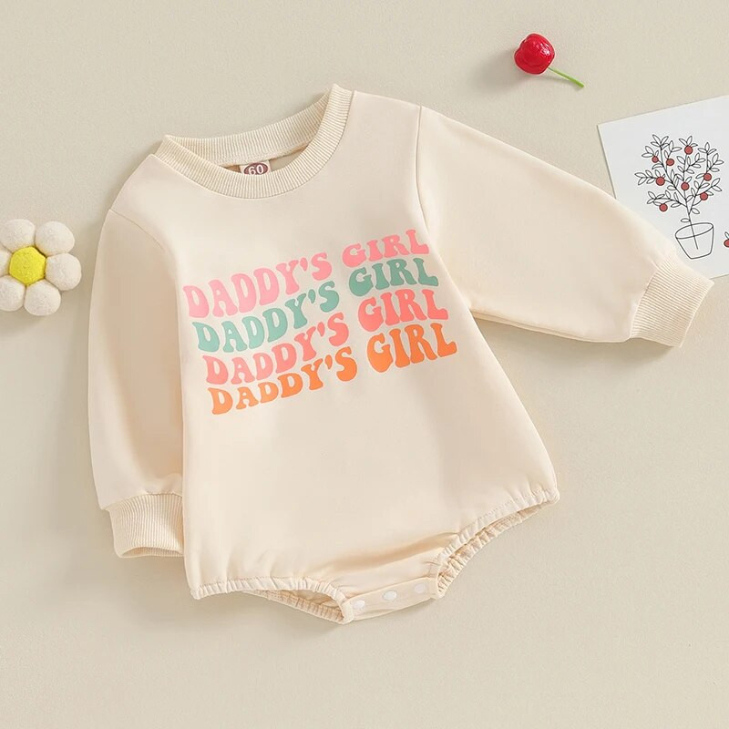 ma&baby 0-24M újszülött csecsemő baba lány levélnyomat kerek nyakú hosszú ujjú jumpsuit Alkalmi őszi tavaszi ruházat