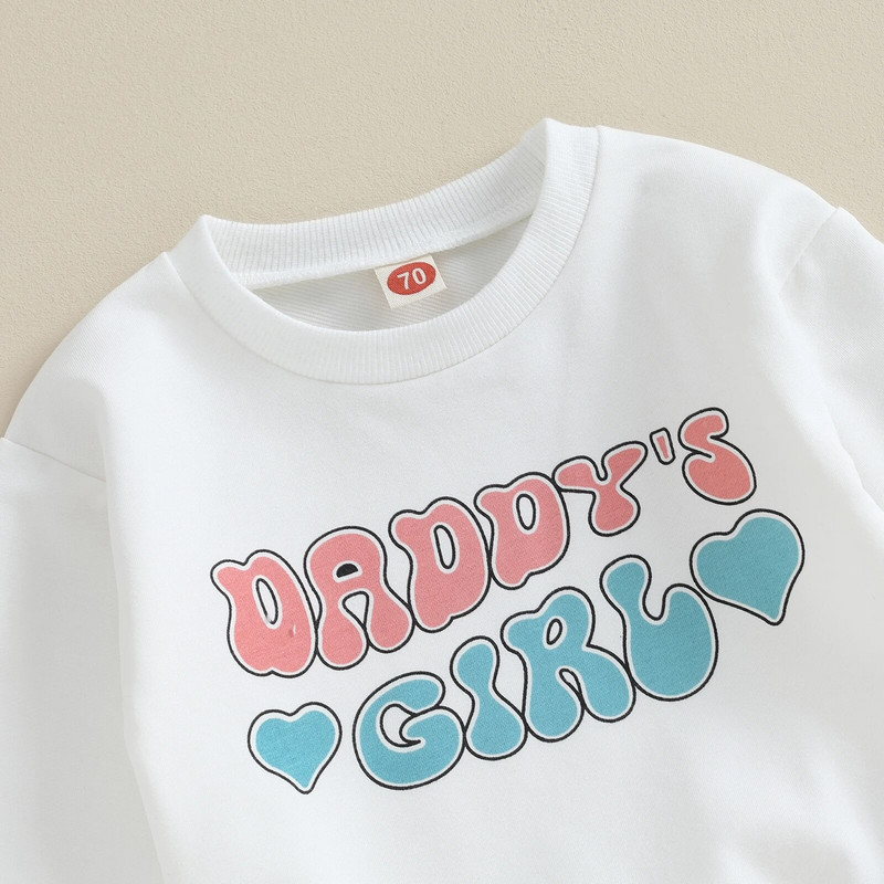 ma&baby 0-3Y Újszülött csecsemő Lányoknak Ruhakészletek Letter hosszú ujjú felsők Nadrág Felszerelések Ősz tavasz Alkalmi lányok tréningruha