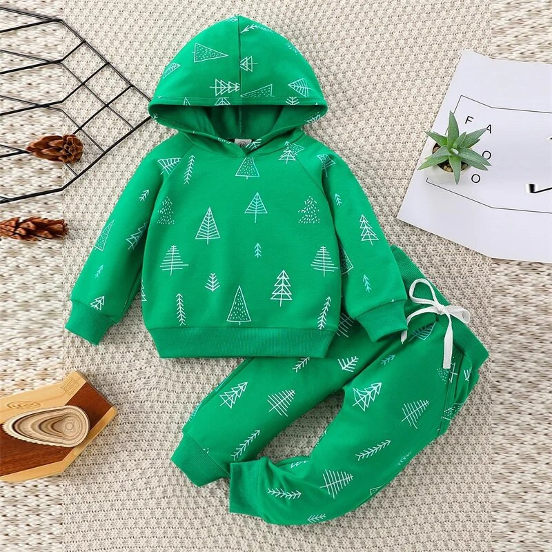 Karácsonyi kisgyermek csecsemő gyerek baba fiú lány ruhák készletek famintás hosszú ujjú felsők nadrágok karácsonyi jelmezek