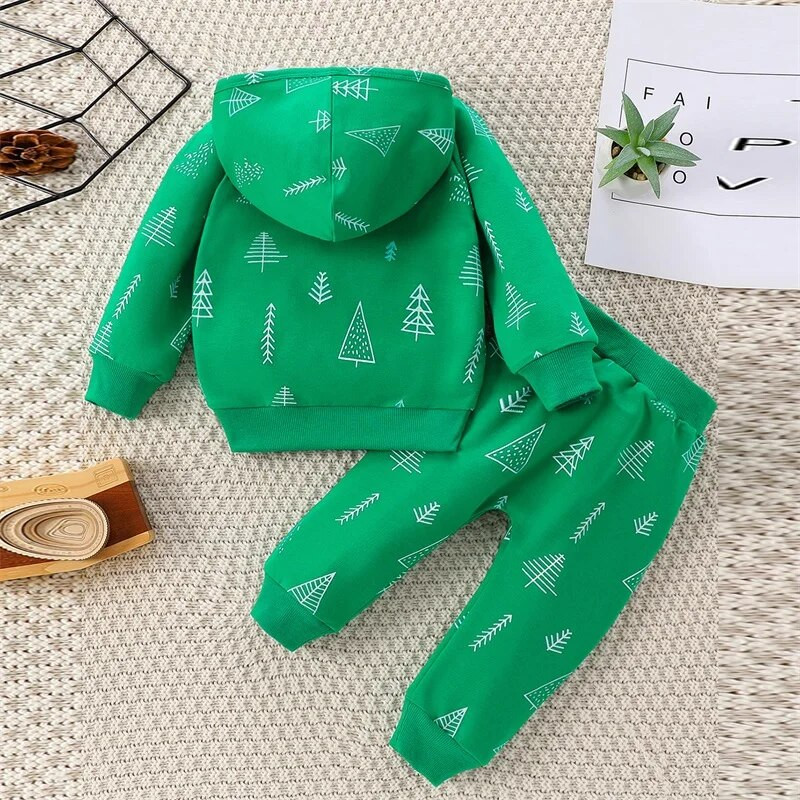 Karácsonyi kisgyermek csecsemő gyerek baba fiú lány ruhák készletek famintás hosszú ujjú felsők nadrágok karácsonyi jelmezek