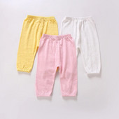 Babaruha rövidnadrág fiú és lány ruha gyerek tavaszi nyár vékony 100% pamut baba meleg nadrág elasztikus derékpánt baba nadrág