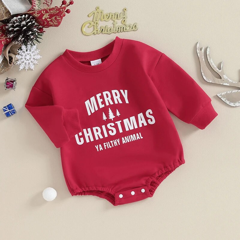 ma&baby 0-18M újszülött csecsemő csecsemő baba fiú lány lány hosszú ujjú levél famintás jumpsuit játszóruha karácsonyi jelmezek