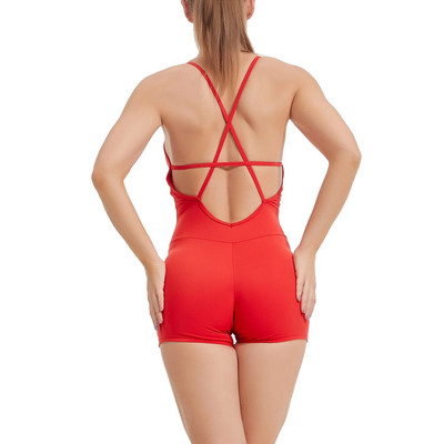 Fitness női jóga szett edzés sport ruha hát nélküli jumpsuit Szexi ujjatlan tréningruha edzőterem futó sportruházat magas derekú leggings