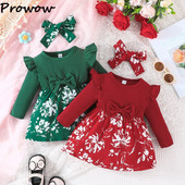 Prowow 3-24M babaruhák Patchwork kis virágos nyomott ruha lányoknak tavaszi őszi ruhák újszülötteknek baba jelmez