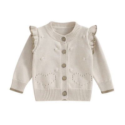 ma&baby 0-24M újszülött baba lány pulóverek meleg kötött hosszú ujjú gombos kötött kardigán őszi téli kisgyermek ruházat