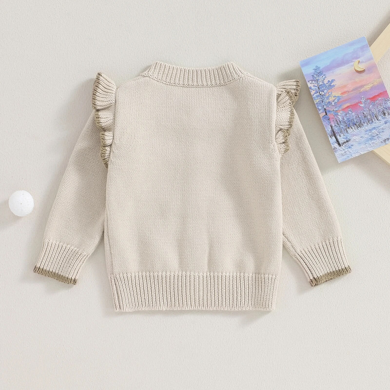 ma&baby 0-24M újszülött baba lány pulóverek meleg kötött hosszú ujjú gombos kötött kardigán őszi téli kisgyermek ruházat