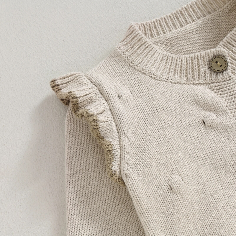 ma&baby 0-24M újszülött baba lány pulóverek meleg kötött hosszú ujjú gombos kötött kardigán őszi téli kisgyermek ruházat