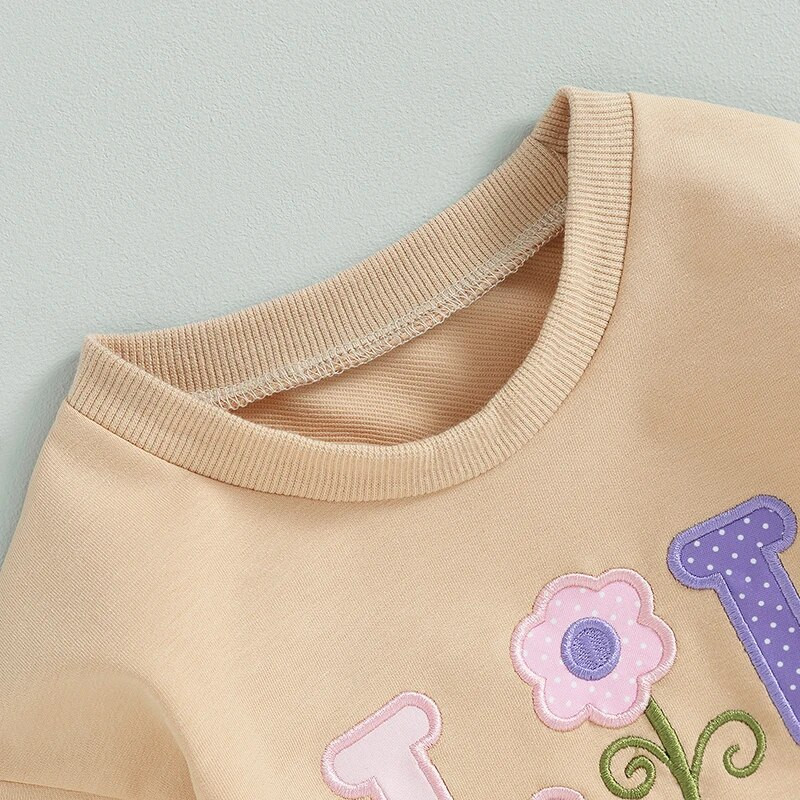 ma&baby 0-18M újszülött csecsemő baba lány nadrág hosszú ujjú levél virág hímzés jumpsuit ősz tavasz aranyos lány ruhák