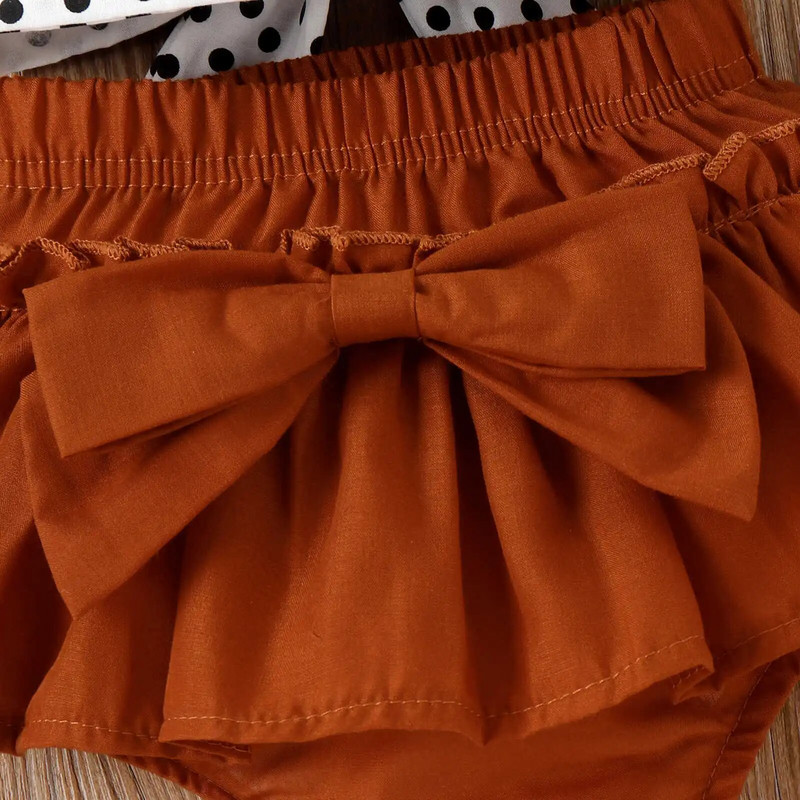 Prowow 0-24M újszülött szettek lányoknak pöttynyomott háttámla nélküli pólók és rövidnadrágok nyári babaruhák ruhák