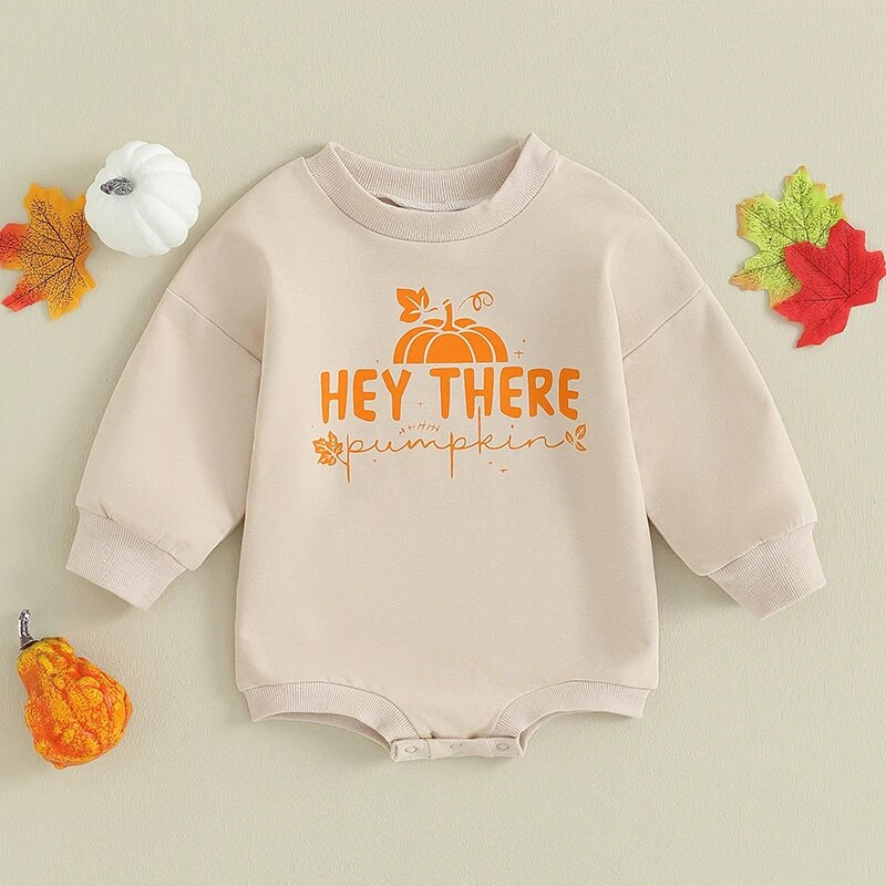 ma&baby 0-18M halloween újszülött csecsemő baba lányok, hosszú ujjú, betűs töknyomatú Jumpsuit játszóruha jelmezek