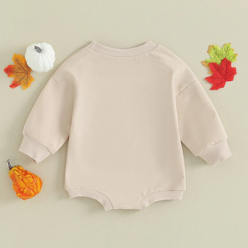 ma&baby 0-18M halloween újszülött csecsemő baba lányok, hosszú ujjú, betűs töknyomatú Jumpsuit játszóruha jelmezek