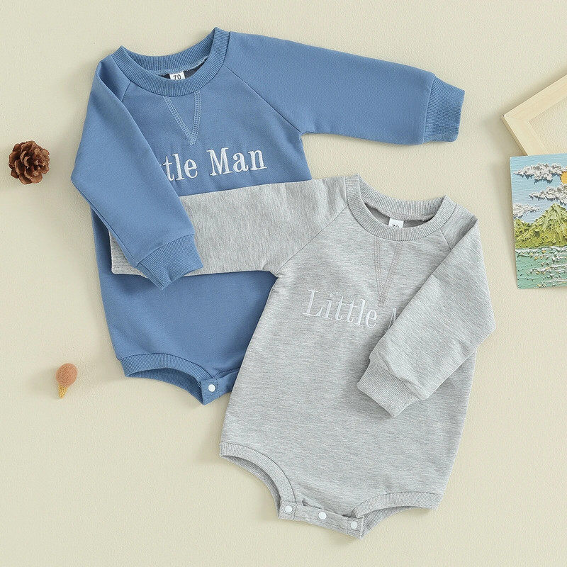 ma&baby 0-18M újszülött kisgyermek kisfiú kisbaba alkalmi hosszú ujjú, betűs kombiné őszi tavaszi ruházat