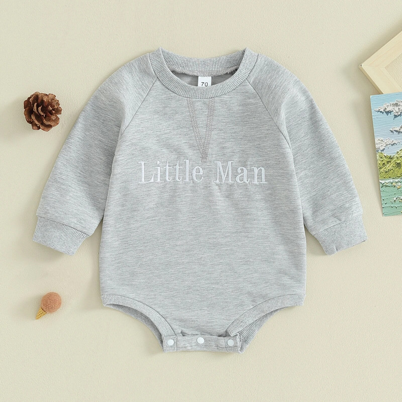 ma&baby 0-18M újszülött kisgyermek kisfiú kisbaba alkalmi hosszú ujjú, betűs kombiné őszi tavaszi ruházat