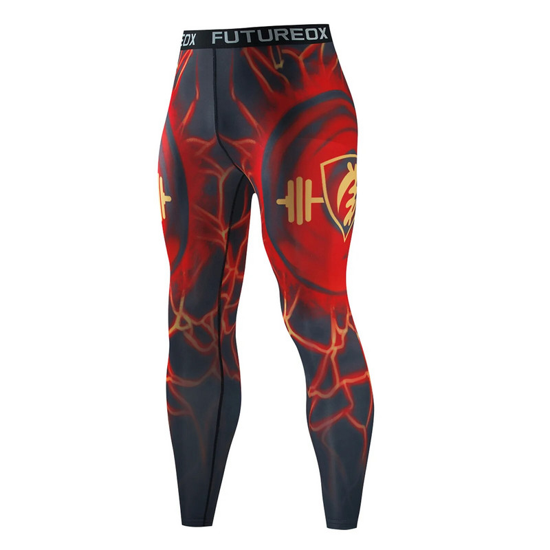 Férfi futószett tornaterem leggings, termál fehérnemű Spartan Compression Fitness Mma Rashguard férfi gyorsan száradó harisnya atléta ruha