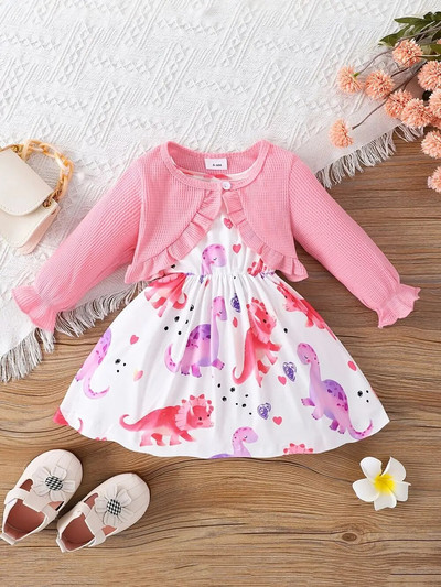 Prowow 3-24M csecsemő baba ruhák karácsonyi lányok ruhák piros kardigán kabát és tankruha ősz tél újszülött ruhák