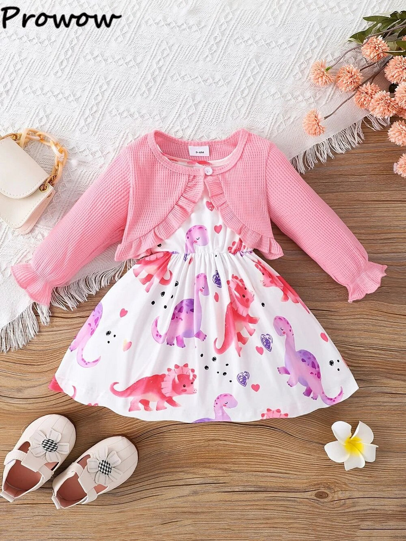 Prowow 3-24M csecsemő baba ruhák karácsonyi lányok ruhák piros kardigán kabát és tankruha ősz tél újszülött ruhák