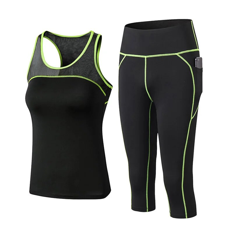 2023-as új női jógaszett, gyorsan száradó, 2 részes női kültéri sportruházat, fitneszruha, nagy méretű sport edzés nőknek