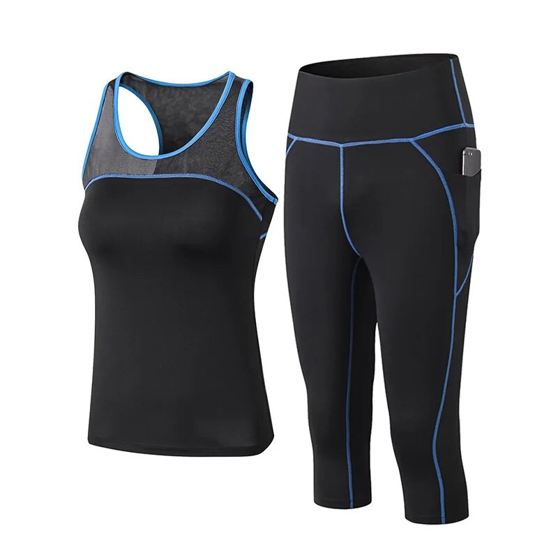 2023-as új női jógaszett, gyorsan száradó, 2 részes női kültéri sportruházat, fitneszruha, nagy méretű sport edzés nőknek