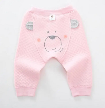 Baba nadrág 100% pamut nadrág gyerekruha gyerekruha baba fiú nadrág lány nadrág medve 3D fül baba nadrág meleg nadrág