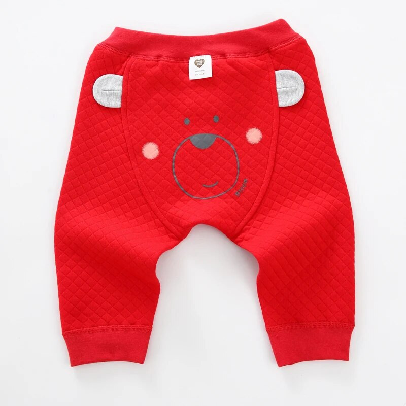 Baba nadrág 100% pamut nadrág gyerekruha gyerekruha baba fiú nadrág lány nadrág medve 3D fül baba nadrág meleg nadrág