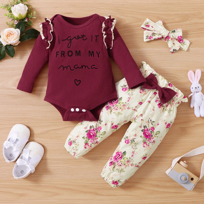 Új kislány ruha szett őszi téli kisgyermek lány ruhák masni rózsaszín hosszú ujjú nadrág + nadrág csecsemő divat baba felszerelés