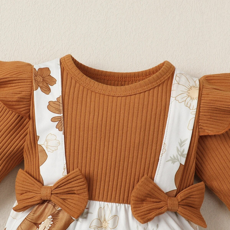 Újszülött nadrágok kislány ruhák hosszú ujjú virágmintás body csecsemő őszi kombiné babaruhák babanadrág