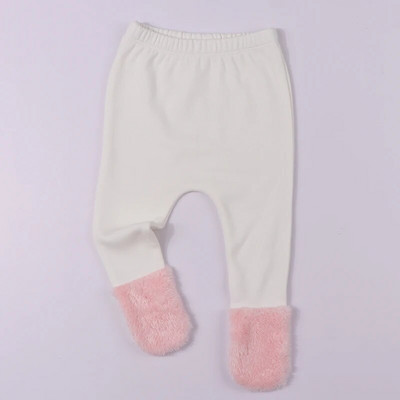 Bébi lábbeli nadrág szálcsiszolt belső gyermekruhák baba fiú lányok nadrág puha rugalmas baba nadrág plüss foltos láb nadrág