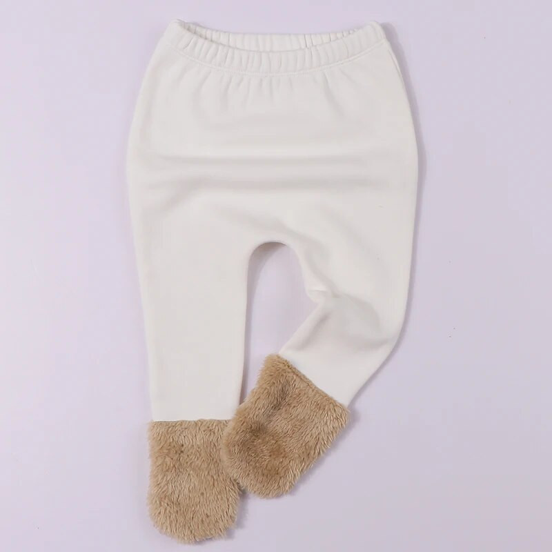 Bébi lábbeli nadrág szálcsiszolt belső gyermekruhák baba fiú lányok nadrág puha rugalmas baba nadrág plüss foltos láb nadrág