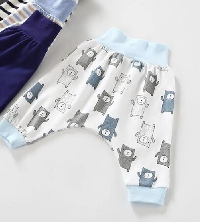 Babaruha lány fiú nadrág 100% pamut tavaszi őszi nadrág baba hosszú nadrág gyerekruha magas bordás derék gyerek nadrág