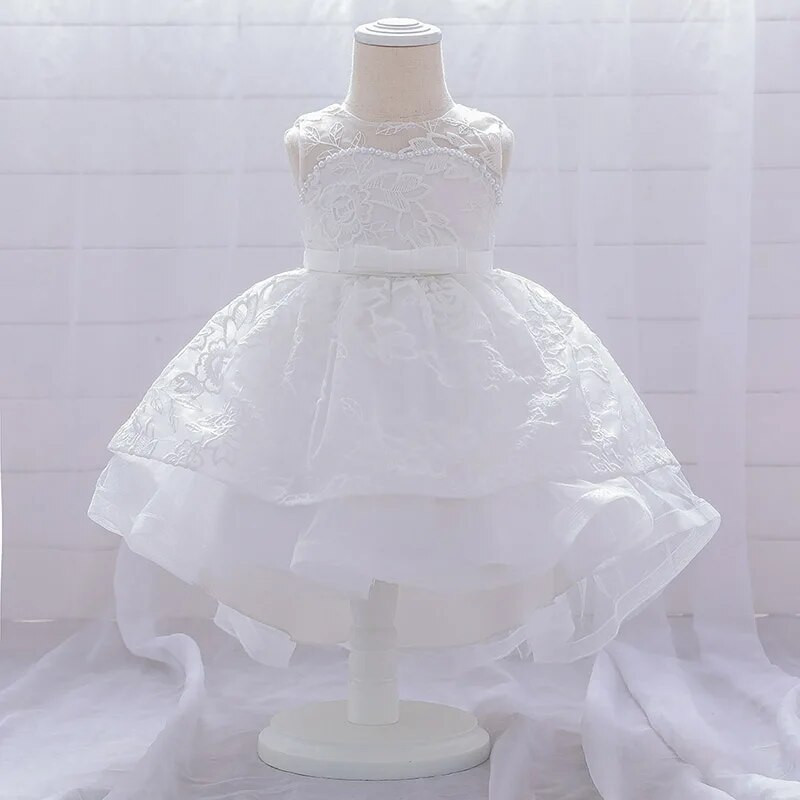 Kislány ruha Újszülött hercegnő ruha gyerekeknek első 1 éves születésnapi csecsemő party Tutu kisgyermek keresztelő gyerek ruhák