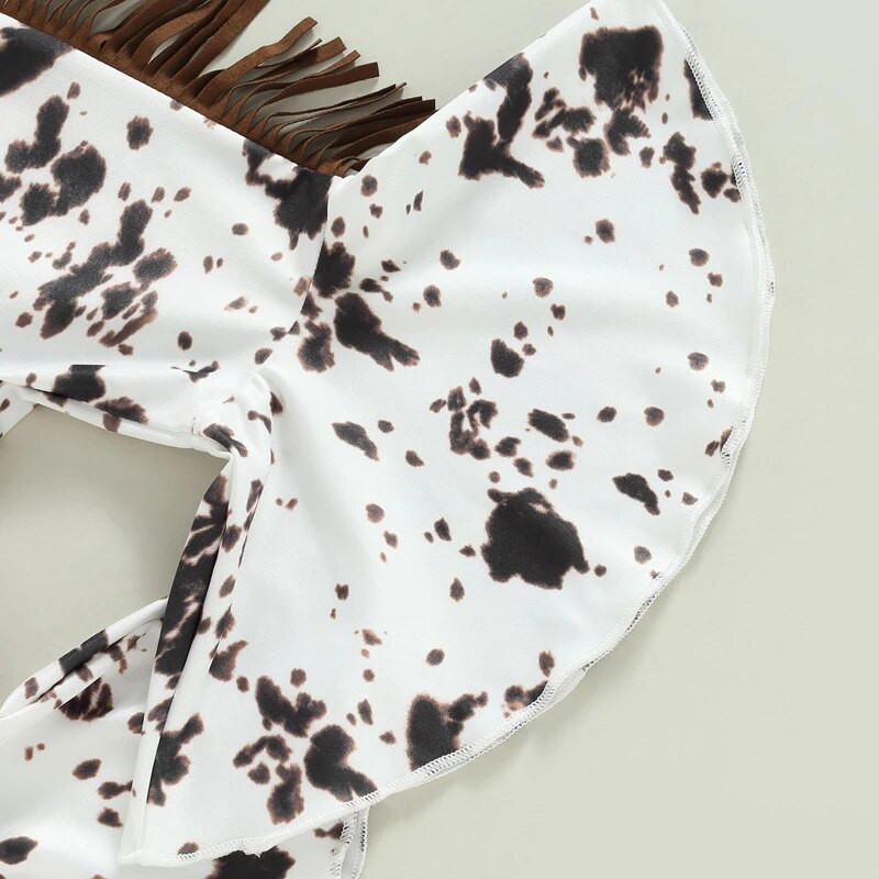 Csecsemő baba lány nyári ruha szett rövid ujjú betűmintás nadrág + foltos mintás bojtos nadrág + fejpánt