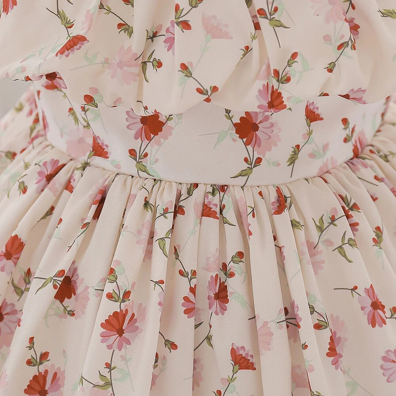 Kislány 1. Születésnapi Party Hercegnő ruha Virágos Gyerekruhák Esküvőre Tüll Tutu Vestidos Csecsemők Áldozójelmez Vestidos