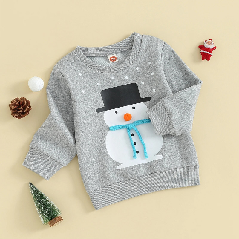 ma&baby 0-3Y karácsonyi újszülött csecsemő kisgyermek kislány fiú hosszú ujjú felsők Hóember karácsonyi jelmezek alkalmi ruhák