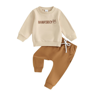 ma&baby 0-3 éves kisgyermek csecsemő újszülött kisfiú ruhakészletek kauzális ruhák ősz tavasz hosszú ujjú felsők nadrágok