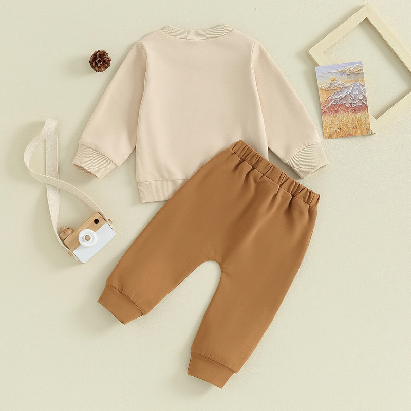 ma&baby 0-3 éves kisgyermek csecsemő újszülött kisfiú ruhakészletek kauzális ruhák ősz tavasz hosszú ujjú felsők nadrágok