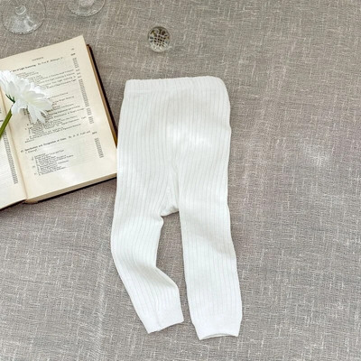 INS újszülött kislány tavaszi őszi leggings 0-4 éves csecsemő gyerek egyszínű, magas derekú bordázott pamut harisnyanadrág harisnyaruha