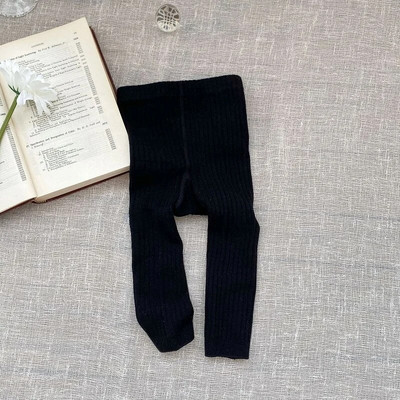 INS újszülött kislány tavaszi őszi leggings 0-4 éves csecsemő gyerek egyszínű, magas derekú bordázott pamut harisnyanadrág harisnyaruha