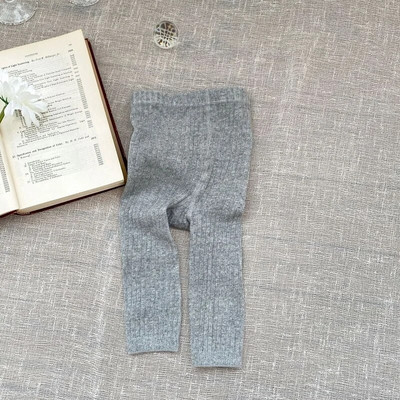 INS újszülött kislány tavaszi őszi leggings 0-4 éves csecsemő gyerek egyszínű, magas derekú bordázott pamut harisnyanadrág harisnyaruha