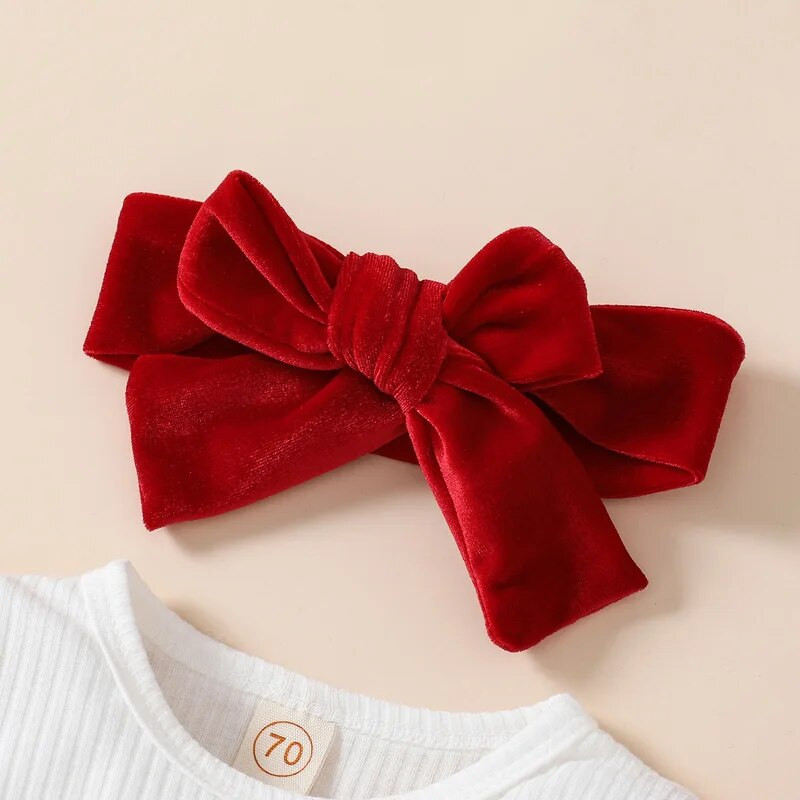 Valentin-napi kislány ruha szett betűs szívmintás hálós hosszú ujjú, nyakba bújtatott nadrág masni fejpánt 3 db szett