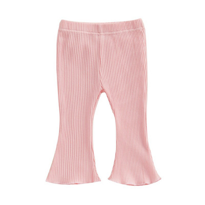 Pudcoco csecsemő baba lány lobogó nadrág egyszínű bordás nadrág elasztikus derék bukó csengő alsó alkalmi leggings ruhák 3-24M