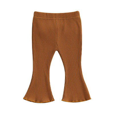 Pudcoco csecsemő baba lány lobogó nadrág egyszínű bordás nadrág elasztikus derék bukó csengő alsó alkalmi leggings ruhák 3-24M