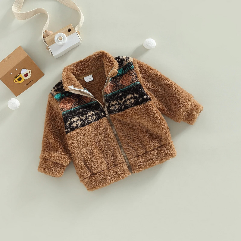 Ma&Baby 3M-3Y kisgyermek csecsemő gyerek baba lány fiú kabát meleg plüss dzsekik Boho hosszú ujjú felsőruházat