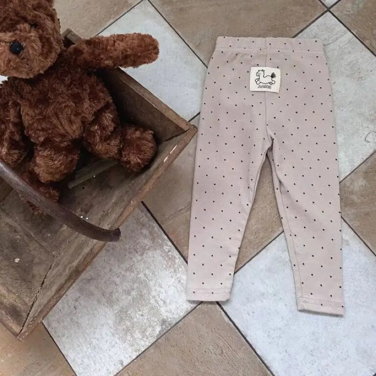 2023 ősz új baba leggings Aranyos kisgyermek lány kockás pöttyös leggings csecsemő fiú nadrág baba alkalmi nadrág gyerek ruhák