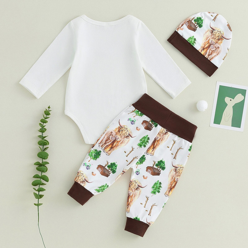 Kislányruha virágmintás hosszú ujjú nadrág fodros nadrággal és fejpántos csecsemőruhákkal